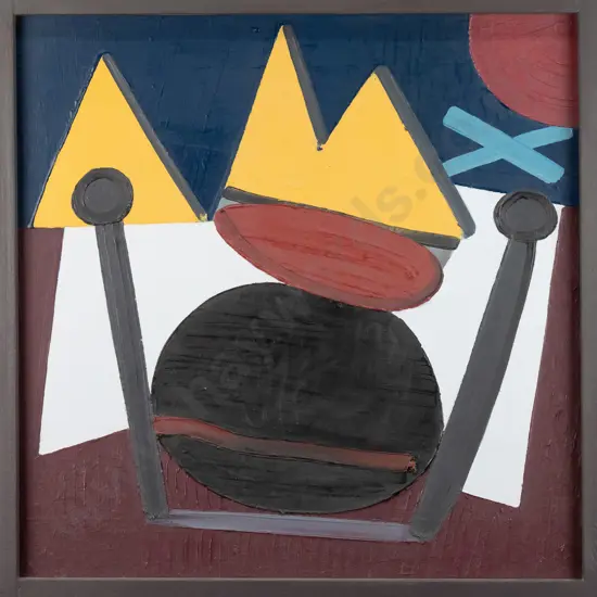 Eion Stevens 2011 - framed oil on board "741 drummer" H595 W593