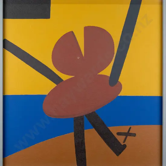 Eion Stevens 2012 - framed acrylic on textured board "jump" H625 W595