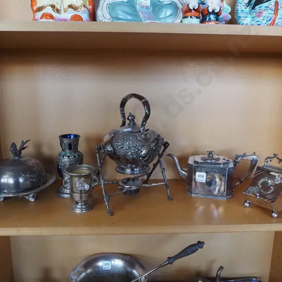 plated ware; teapots etc