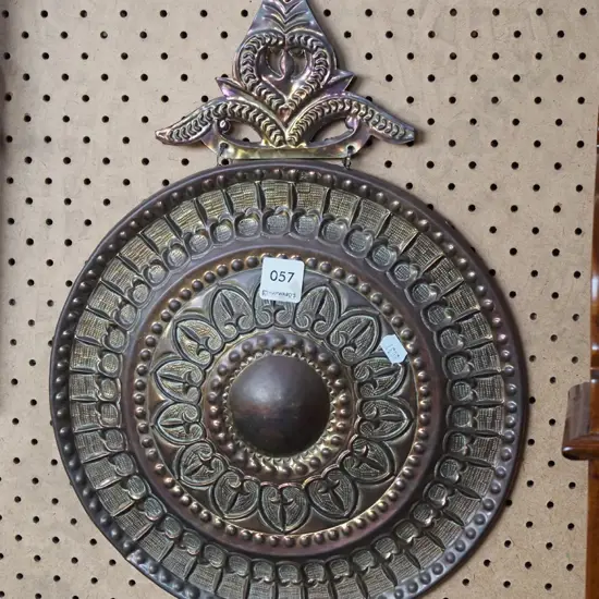 pressed brass middle eastern wall art