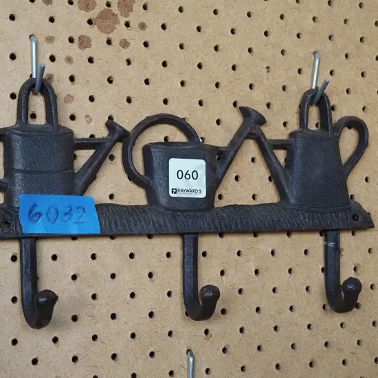 cast iron watering can coat hooks