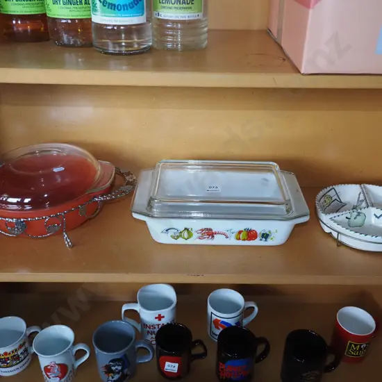 retro pyrex baking dishes, segmented serving dish
