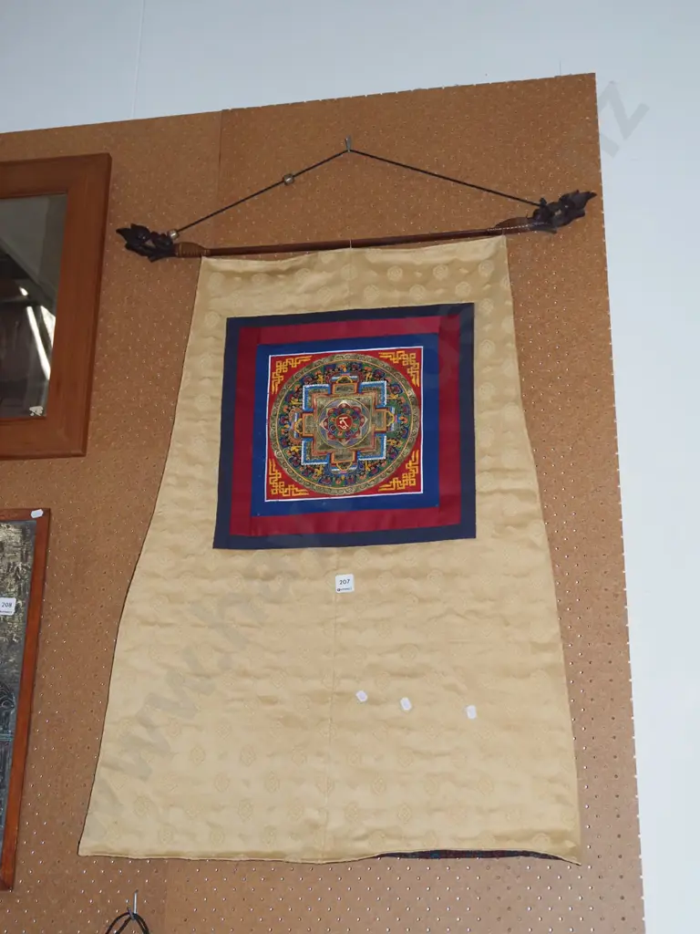 hanging Asian fabric artwork Image 1++
