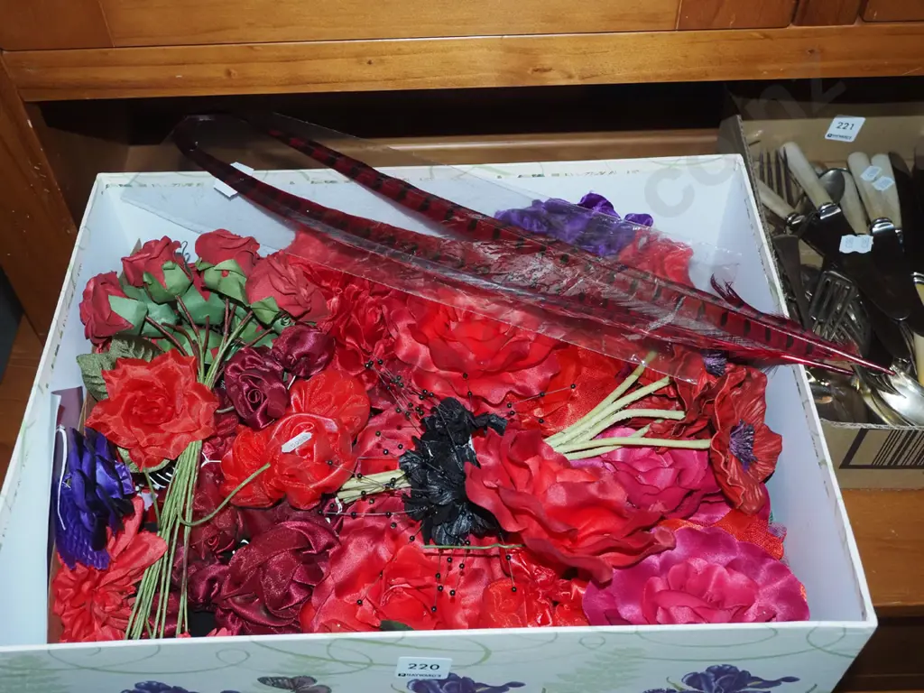 box of faux flowers Image 1++