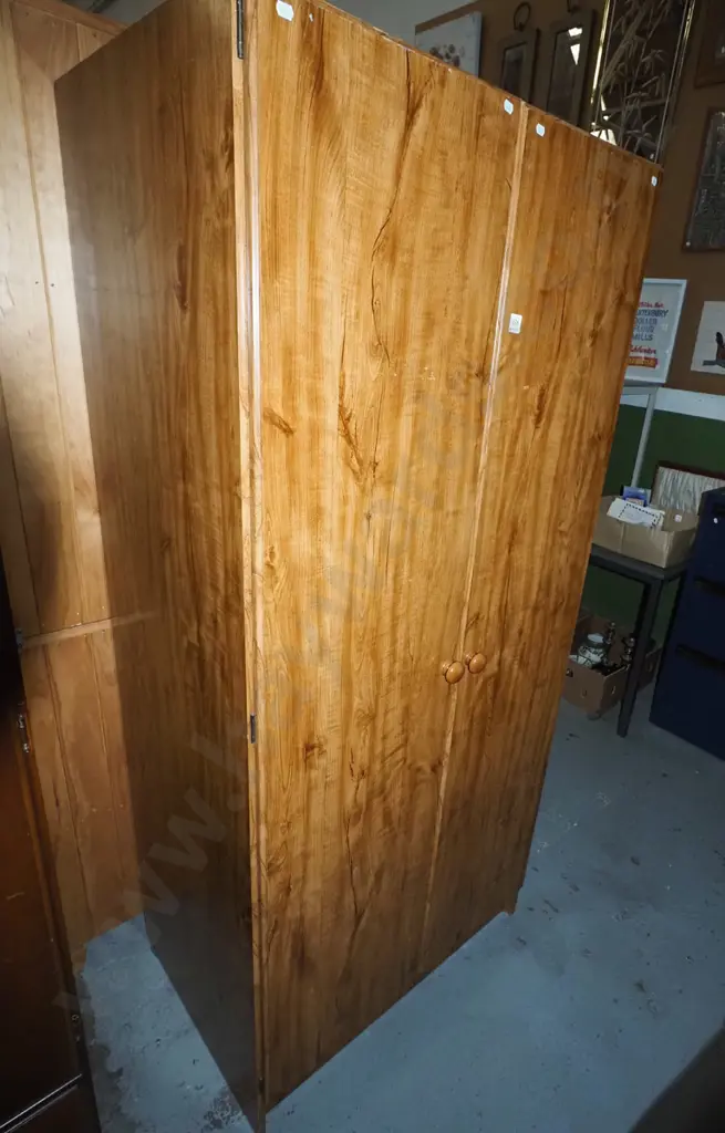 mdf faux wood veneer 2 door cupboard H1790 W800 D580 Image 1++