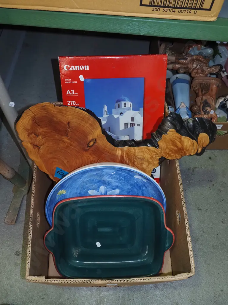 box; Temuka pottery baking dish, fruit bowl etc Image 1++