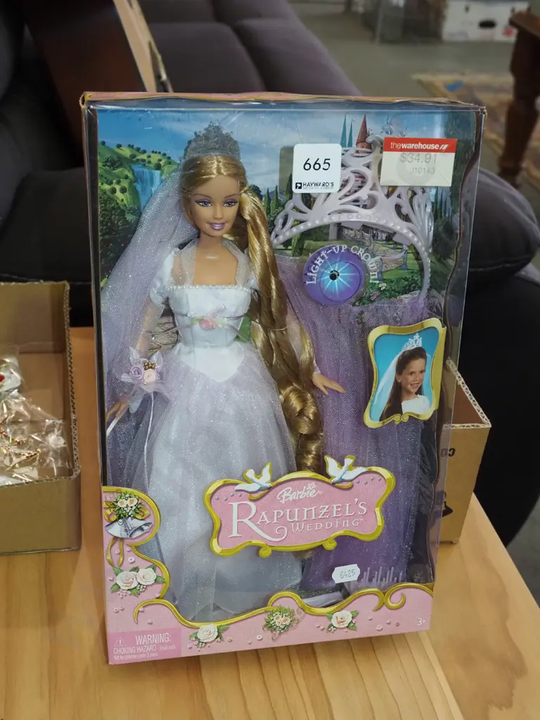 boxed as new Rapunzel Wedding Barbie Image 1++