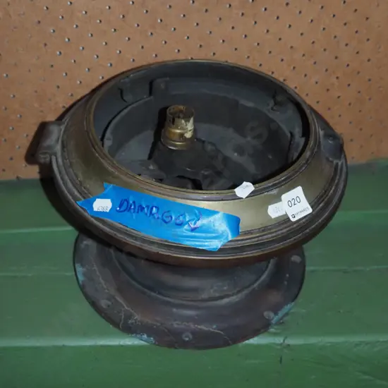 vintage railway carriage light fitting - damage