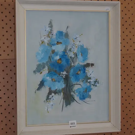 framed Robina Templeton oil - still life flowers