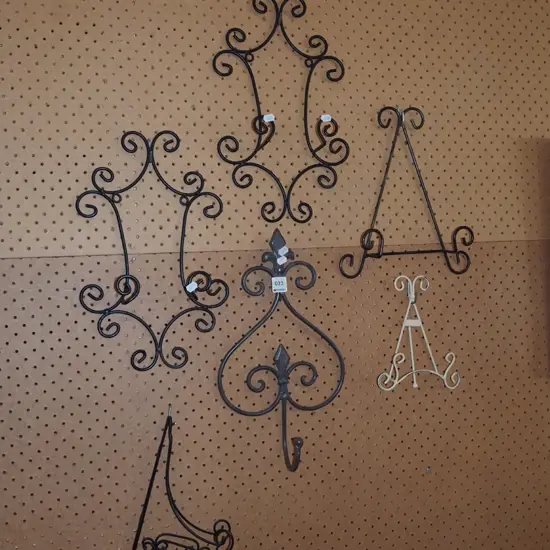 wrought metal wall mounted and other plate stands