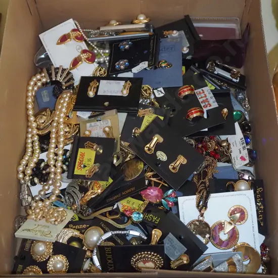 box of costume jewellery