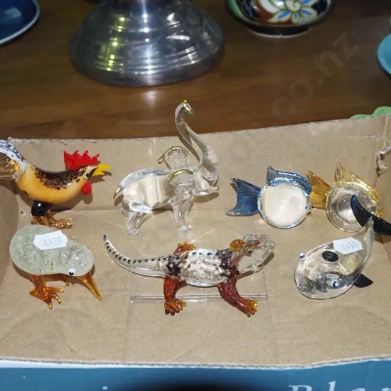 box; glass figurines