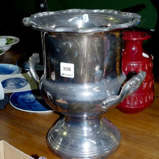 heavy plated double handled urn H260