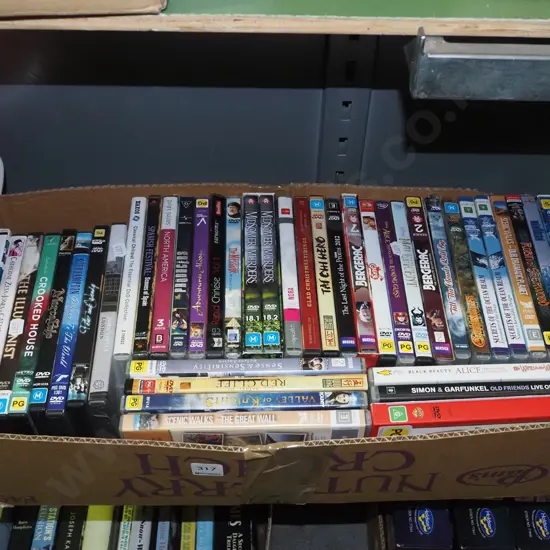 box of DVDs