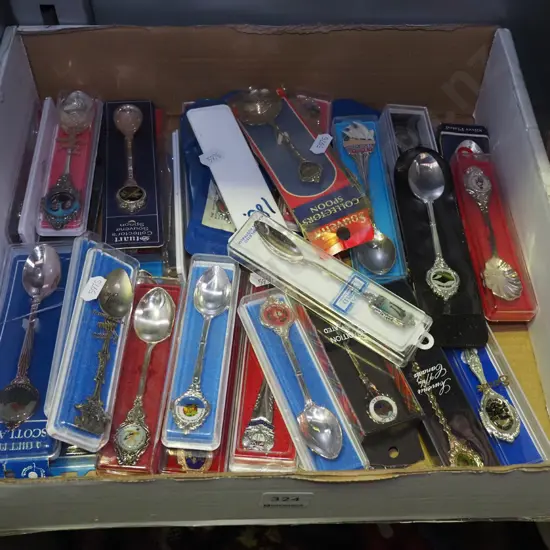 box of souvenir teaspoons