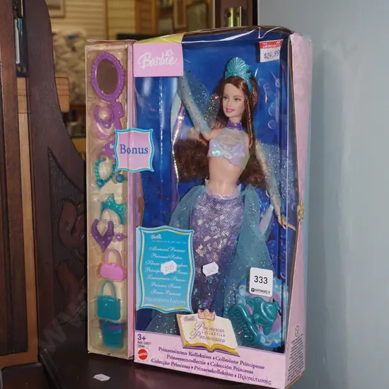 boxed  Barbie Princess Collection - Little Mermaid - damage to box