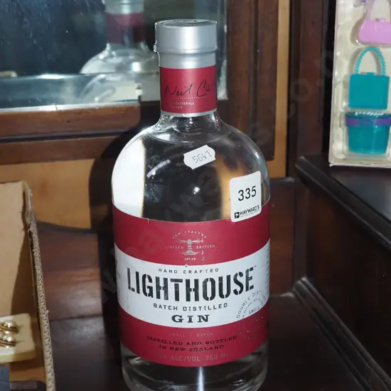 bottle of 750ml Lighthouse gin