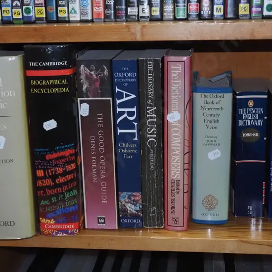 dictionaries, music books etc