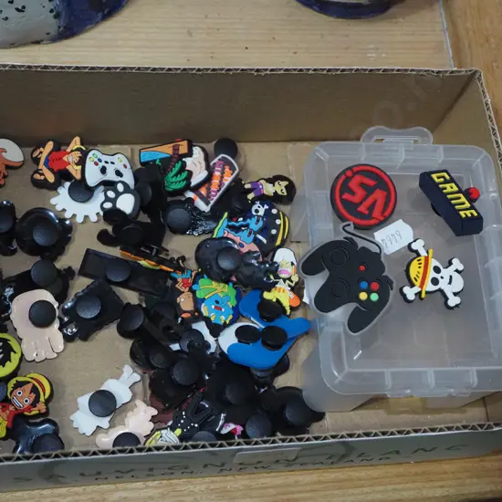 box; assorted jibbitz