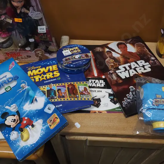 Countdown collector packs, movie stars viewer, tin of cartridges