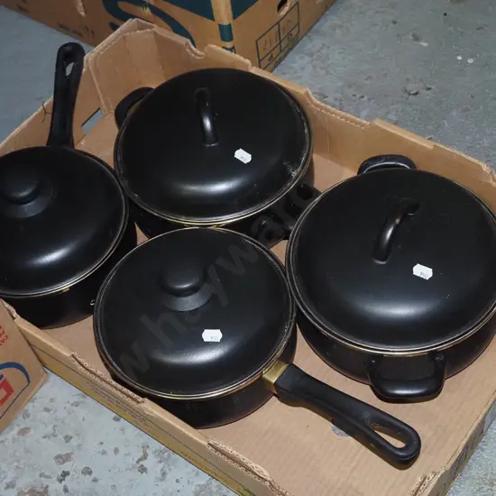 box; lidded pots