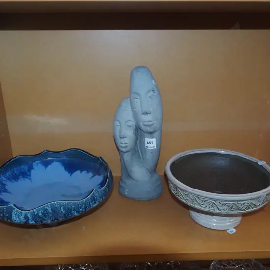 footed ikabana vase, bowl, figurines H300