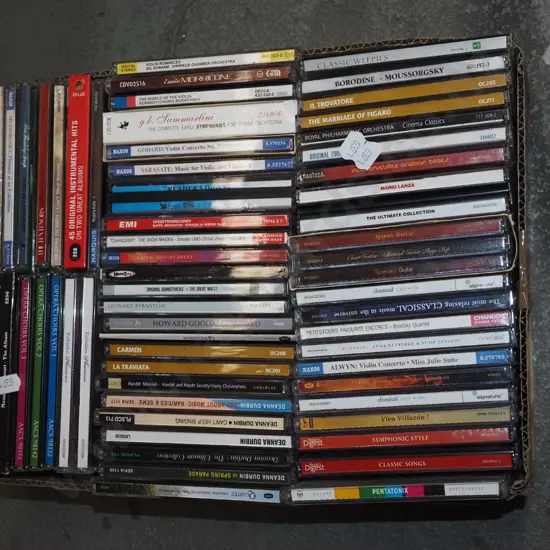 box of CDs