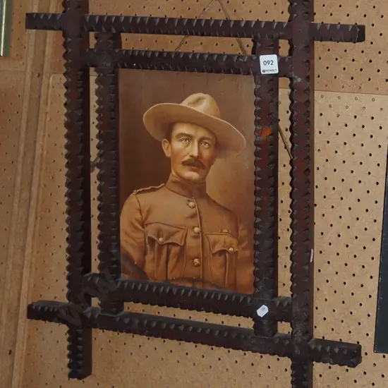 ornate framed print - soldier