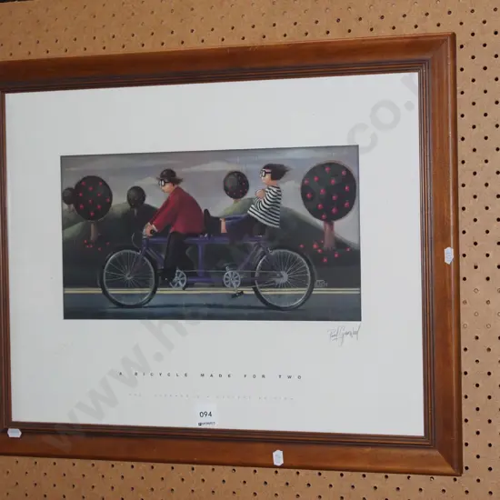 framed print - bicycle made for two