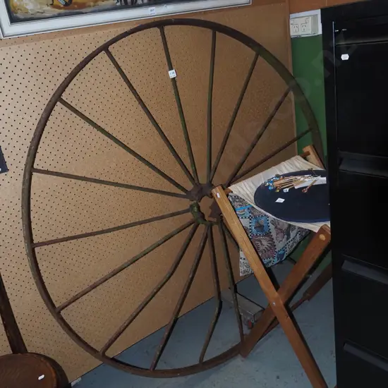 large iron carriage wheel Diam1380