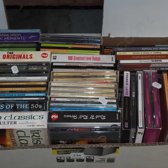 box of CDs