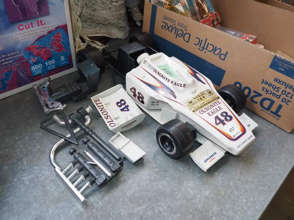 Jim Beam racing car decanter - needs attention Image 1++