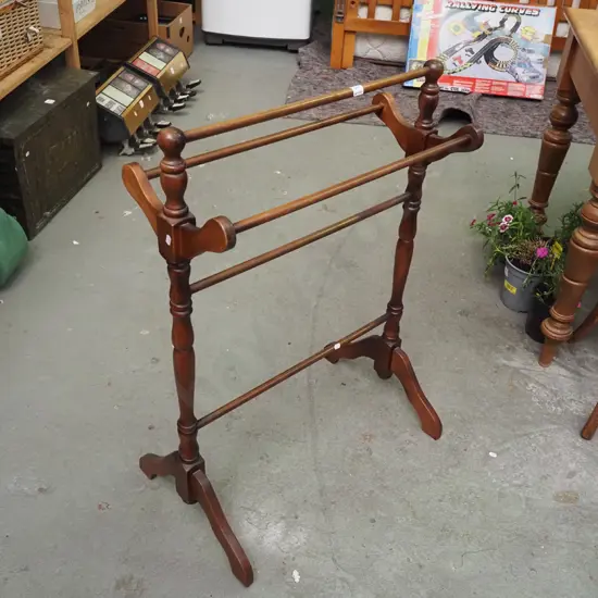 wooden towel rail