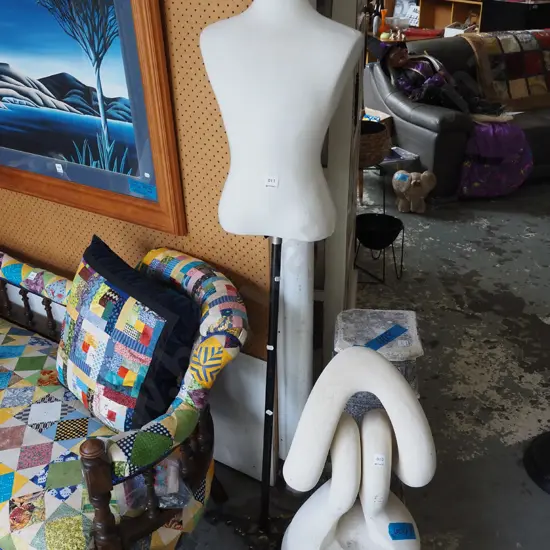 Edwardian department store child's mannequin torso on stand