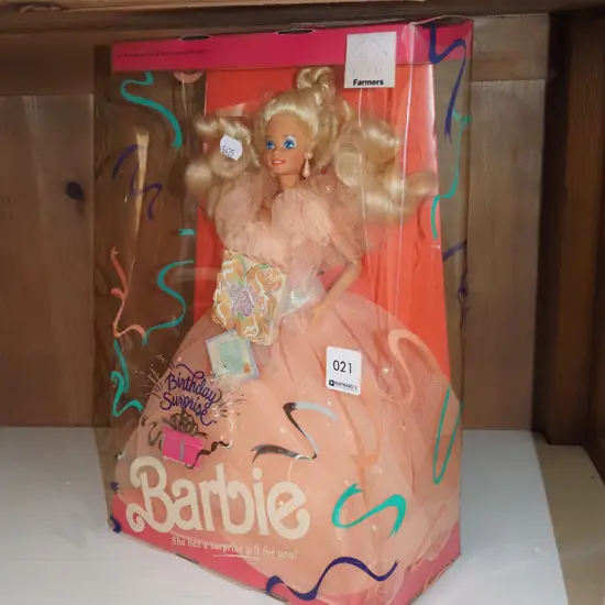 boxed Birthday Surprise Barbie - slight damage to box