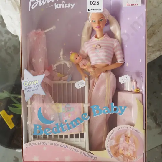 boxed as new Barbie and Krissy Bedtime Baby dolls