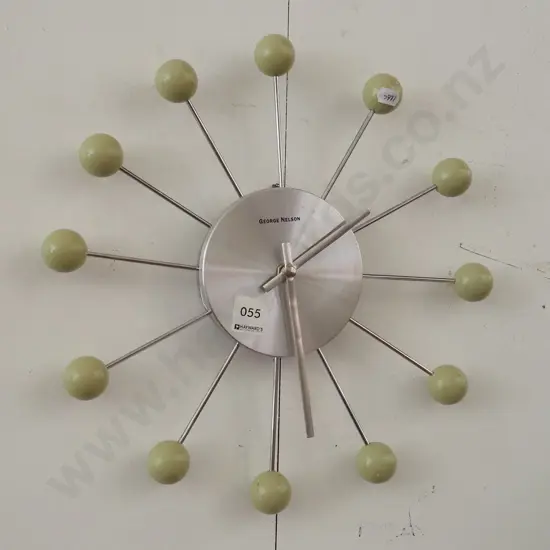 reproduction retro wall sunburst and ball clock
