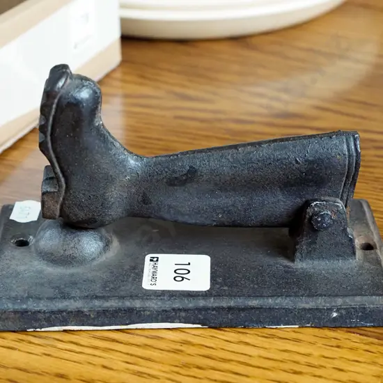 cast iron boot door knocker