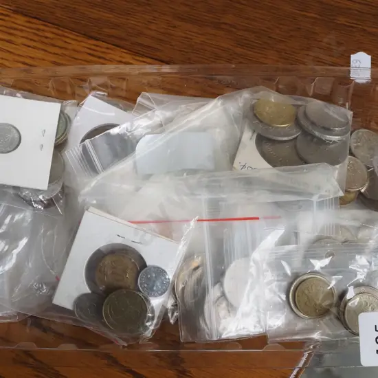 tray of coins