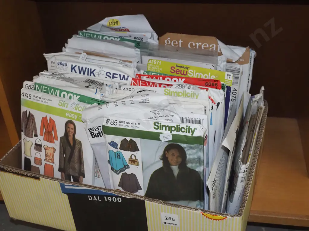 box of sewing patterns Image 1++
