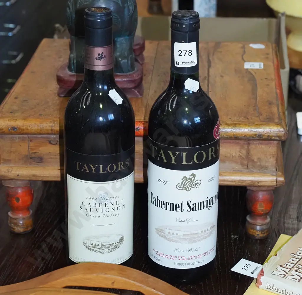 2x bottles of Taylors cabernet sauvignon 1997, 2002 Image 1++