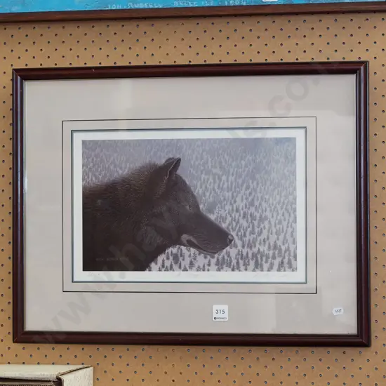 Wayne Mondock 1990- framed AP 7/29 - steep climb