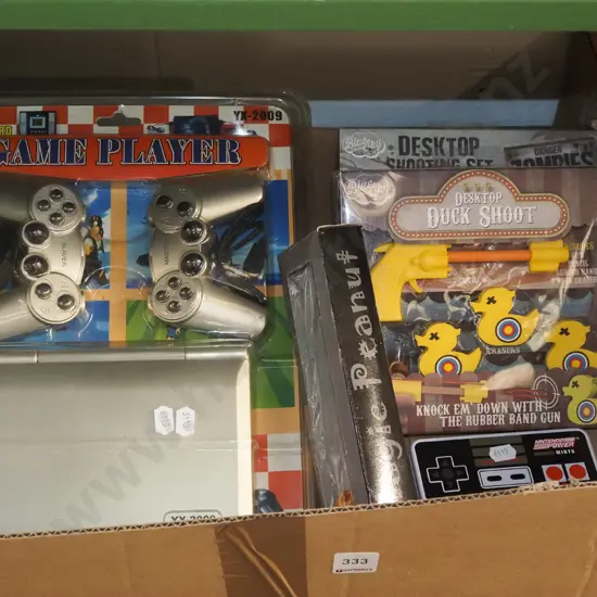 box of toys and games