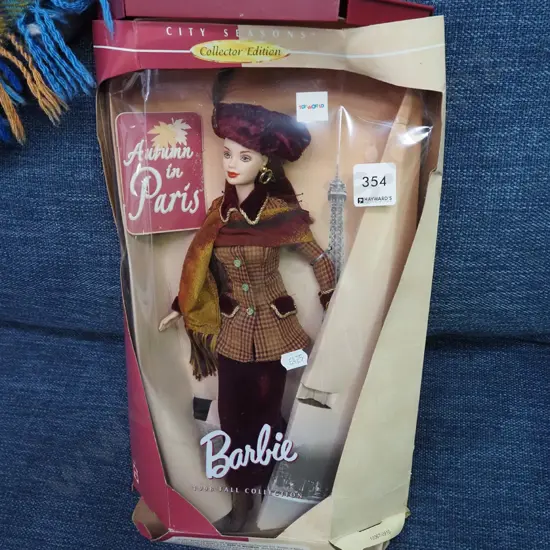 boxed Barbie 1998 Fall Collection Autumn In Paris - damage to box