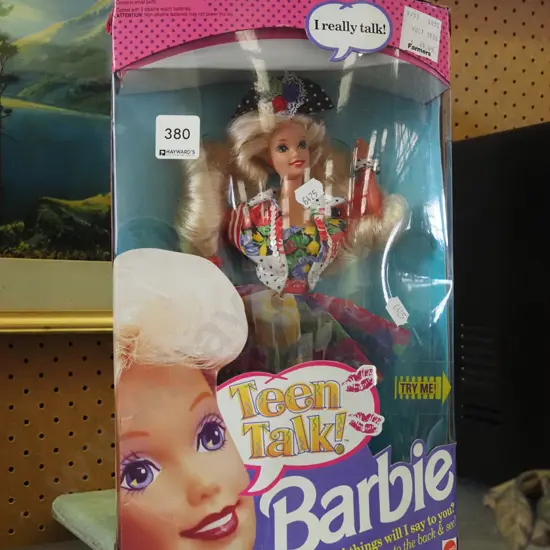 boxed Teen Talk Barbie - damage to box