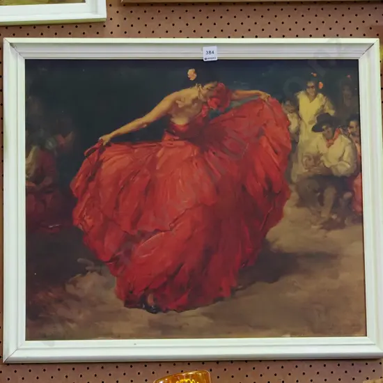 framed flamenco dancer print