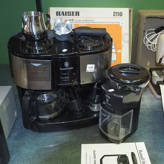 Russell Hobbs coffee station  for filter, espresso, capuccino and separate grinder