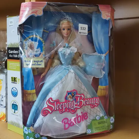 boxed Sleepy Beauty Barbie - damage to box