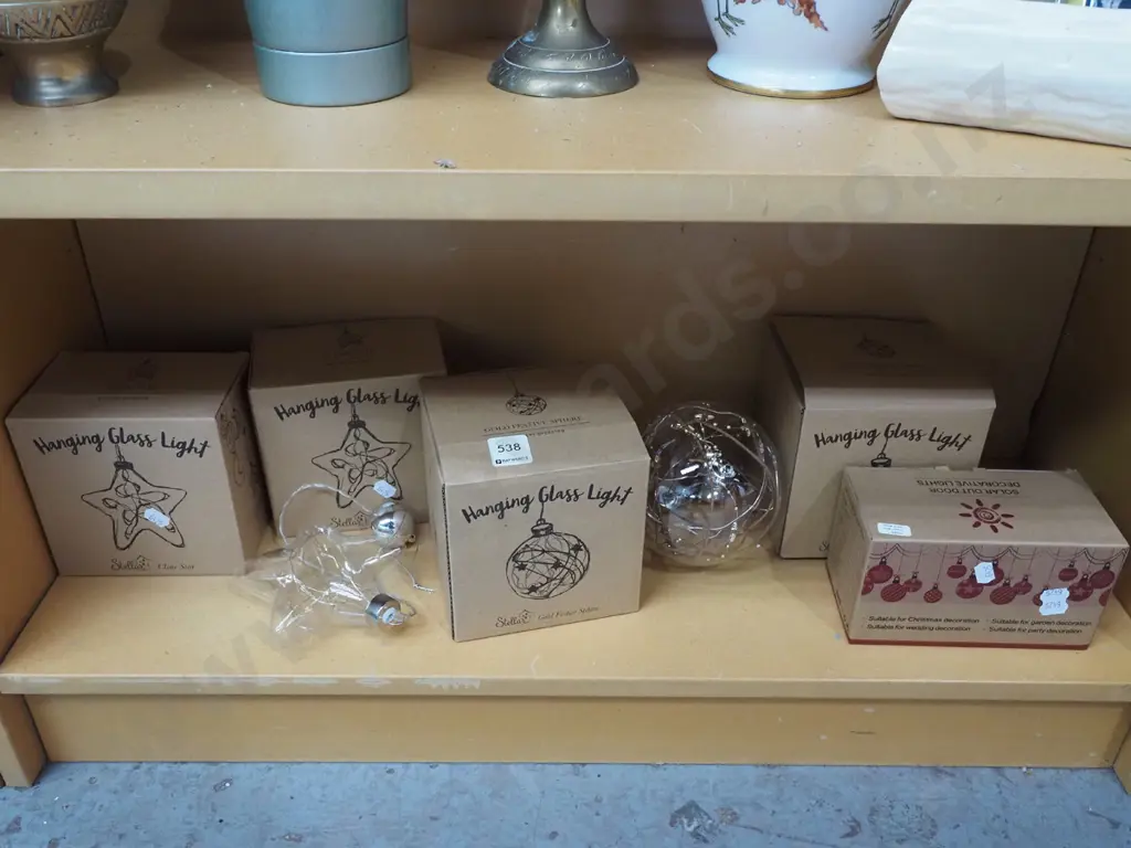 assorted hanging glass battery operated Xmas  lights Image 1++