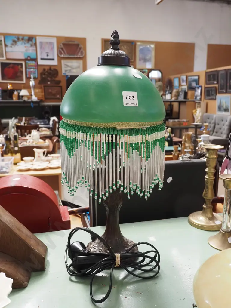 reproduction nouveau table lamp with lustres H440 Image 1++